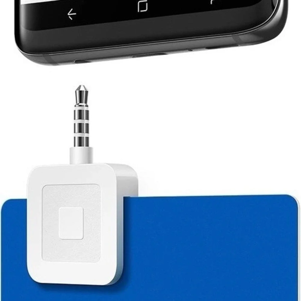 Lot of 3 Square Reader for Magstripe 3.5mm Headphone Jack White with Decal